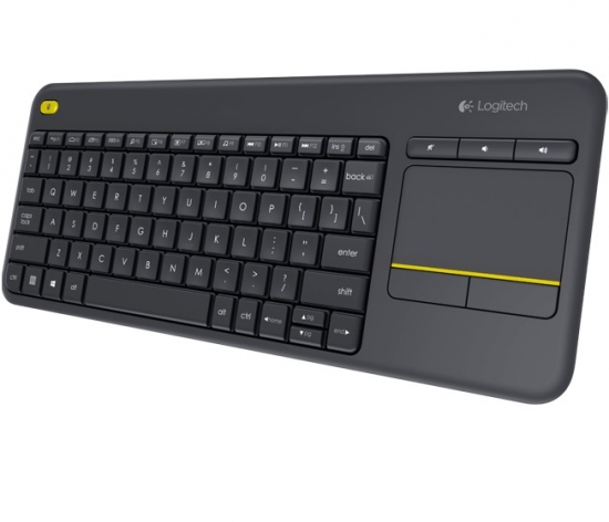 Logitech Wireless Touch Keyboard K400 Plus, DE-Layout, schwarz