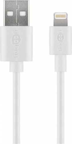 goobay Lightning USB Kabel (MFi) wei - Lnge: 2,0m