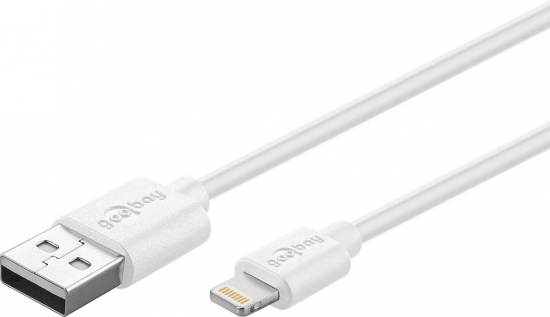 goobay Lightning USB Kabel (MFi) weiß - Länge: 1,0m