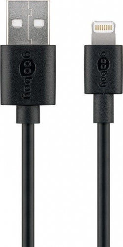 goobay Lightning USB Kabel (MFi) schwarz - Länge: 1,0m