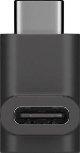 USB-C 3.0 Adapter, C Buchse  Stecker, oben/unten gewinkelt - Farbe: schwarz