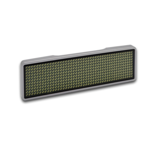 LED Name Tag, 11x44 Pixel, USB - Rahmen: silber - LED: wei