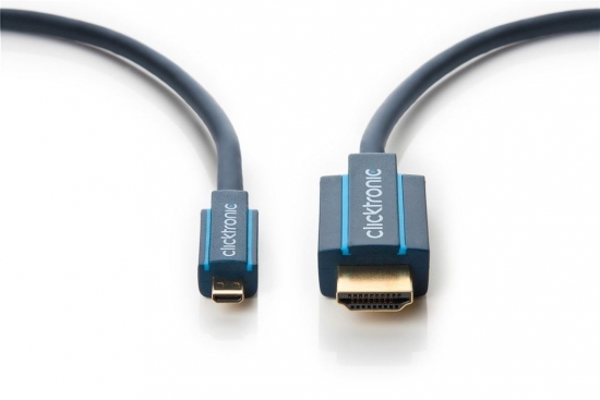 Clicktronic Casual Micro HDMI Adapterkabel mit Ethernet - Lnge: 2,00 m