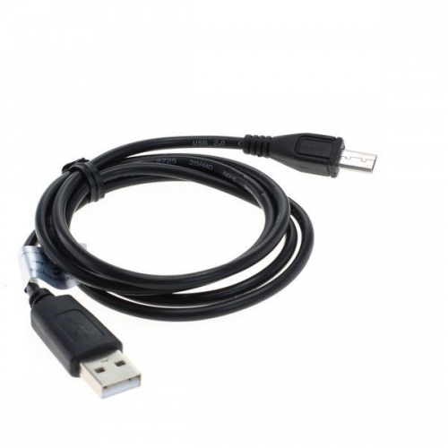 Micro USB Kabel mit verlngertem Micro B Stecker schwarz 1,0m