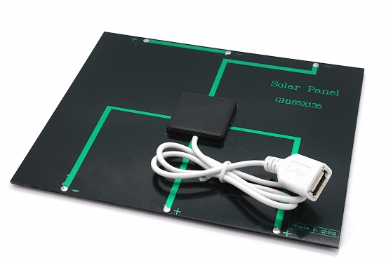 Solar Panel 165x135mm mit USB Anschluss