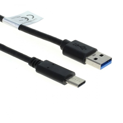 USB-C 3.0 Kabel mit verlngertem USB-C Stecker schwarz 1,0m