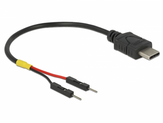 Kabel USB-C Stecker  2x Pfostenstecker einzeln zur Stromversorgung - Lnge: 10 cm