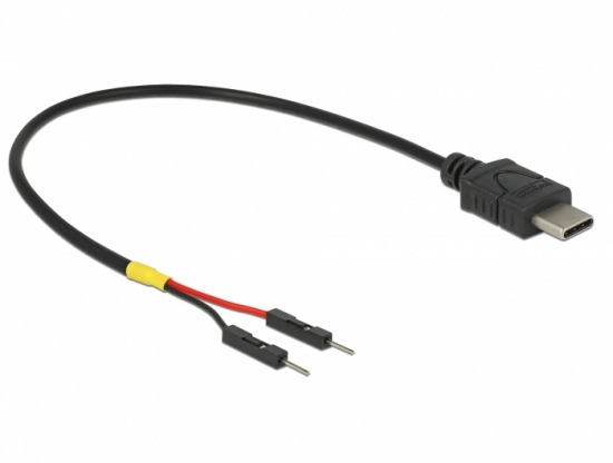Kabel USB-C Stecker – 2x Pfostenstecker einzeln zur Stromversorgung - Länge: 20 cm