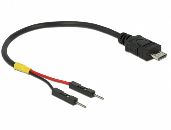Kabel Micro USB Typ B Stecker  2x Pfostenstecker einzeln zur Stromversorgung - Lnge: 10 cm