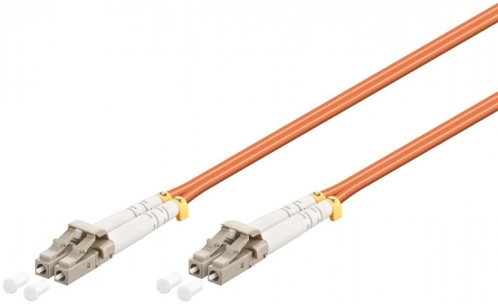 LWL Kabel Multimode OM2, LC-Stecker (UPC) > LC-Stecker (UPC), orange - Lnge: 0,50 m
