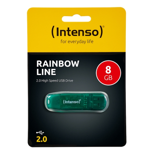 Intenso Rainbow Line USB 2.0 Stick 8GB grn
