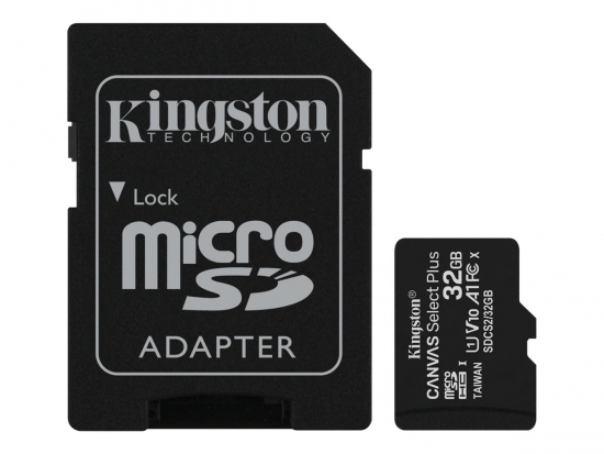 Kingston Canvas Select Plus microSDHC Class 10 Speicherkarte + Adapter 32GB