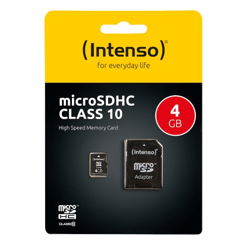 Intenso microSDHC Class 10 Speicherkarte 4GB