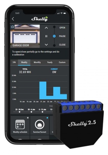 Shelly 2.5, Dual WLAN Schalter mit Messfunktion, 2er Set