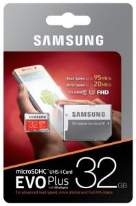 Samsung EVO Plus microSDHC Class 10 Speicherkarte + Adapter 32GB