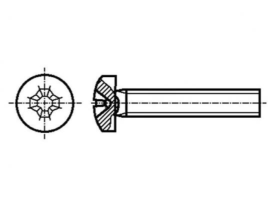 KRAFTBERG Schraube, M3x5, Kopf: Zylinder, Phillips, PH1, Stahl, Zink