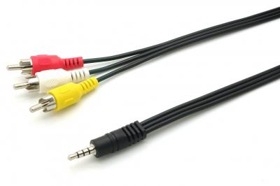 Audio-Video-Kabel für Raspberry Pi 4, 3, 2, B+ mit 4 poligem geradem Klinkenstecker 1,5 m