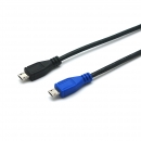USB 2.0 Hi-Speed OTG Adapterkabel Micro-B Stecker  Micro-B Stecker schwarz - Lnge: 0,50m
