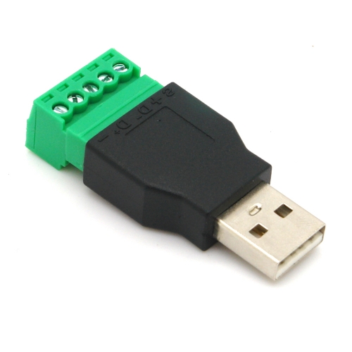 Adapter, 4 Pin Terminalblock (2-teilig) - USB 2.0 Typ A Stecker