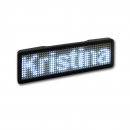 LED Name Tag, 11x44 Pixel, USB - Rahmen: schwarz - LED: wei