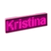 LED Name Tag, 11x44 Pixel, USB, unifarben - Farbe: pink