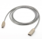 Premium USB-C 2.0 Metallkabel A Stecker  USB C Stecker silber - Lnge: 1,20m