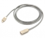 Premium Lightning Metallkabel A Stecker  8-Pin Apple Lightning Stecker silber