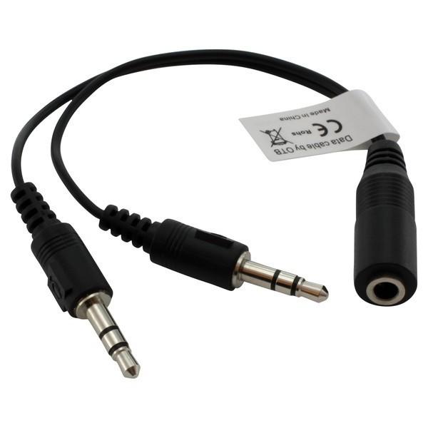 Headset Adapterkabel 4 polige 3,5mm Klinkenbuchse - 2x 3,5mm Klinkenstecker schwarz