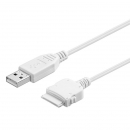 USB 2.0 Hi-Speed Kabel A Stecker  Apple 30-pin. Dock-Connector - Farbe: wei
