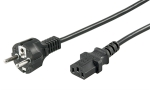Kaltgerte Netzkabel Schutzkontakt-Stecker  IEC320-C13 Buchse schwarz - Lnge: 2,0 m