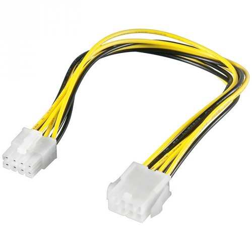 Power Kabel 8 Pin Stecker - 8 Pin Buchse 0,28m