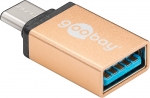 USB-C 3.0 Adapter, Metall, C Stecker  A Buchse - Farbe: gold