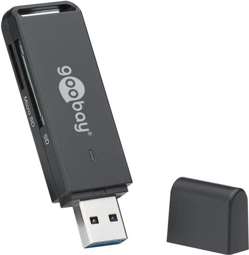 USB 3.0 Cardreader mit USB A Stecker fr Micro SD und SD Speicherkarten