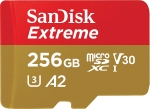 SanDisk Extreme microSDXC A2 UHS-I U3 V30 Speicherkarte + Adapter 256GB