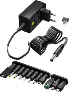 Goobay Universal-Netzteil 3V-12V, 27W, 4x USB & 7x DC Adapter, berlastschutz, 1,8 Meter, schwarz