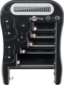 Goobay LCD-Batterietester: Universelle Prfung fr Standard-, Foto- und Knopfzellen