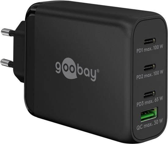 Goobay USB-C PD Multiport-Schnellladegert 100W: Hochleistung, Schwarz