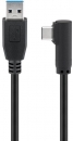 USB-C 3.0 Kabel A Stecker C Stecker 90 seitlich gewinkelt schwarz - Lnge: 0,50 m