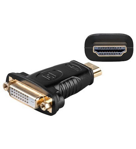 Adapter, HDMI Typ A Buchse - DVI-D (24+1) Buchse, schwarz