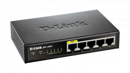 D-Link DES-1005P 5 Port Fast Ethernet Desktop Switch mit 1 PoE-Port