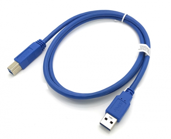USB 3.0 SuperSpeed Kabel A Stecker  B Stecker blau 1,0m