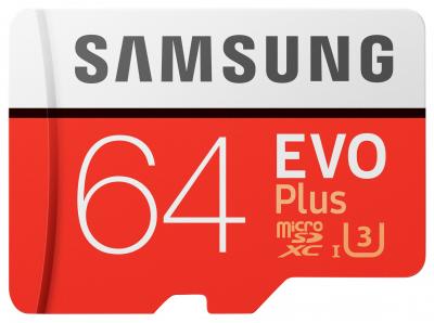 Samsung EVO Plus microSDHC Class 10 Speicherkarte + Adapter 64GB