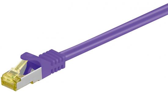 CAT 6a Netzwerkkabel mit CAT 7 Rohkabel, 500 MHz, S/FTP, LS0H, violett - Lnge: 7,50 m