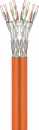 CAT 7A Duplex-Netzwerkkabel, S/FTP (PiMF), Orange, 100 m - CU, AWG 23/1 (solid), LSZH
