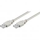 USB 2.0 Hi-Speed Kabel A Stecker  A Stecker grau - Lnge: 1,80 m