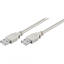 USB 2.0 Hi-Speed Kabel A Stecker  A Stecker grau - Lnge: 3,00 m