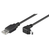 USB 2.0 Hi-Speed Kabel A Stecker  Mini B Stecker 90 Winkel schwarz - Lnge: 1,80 m