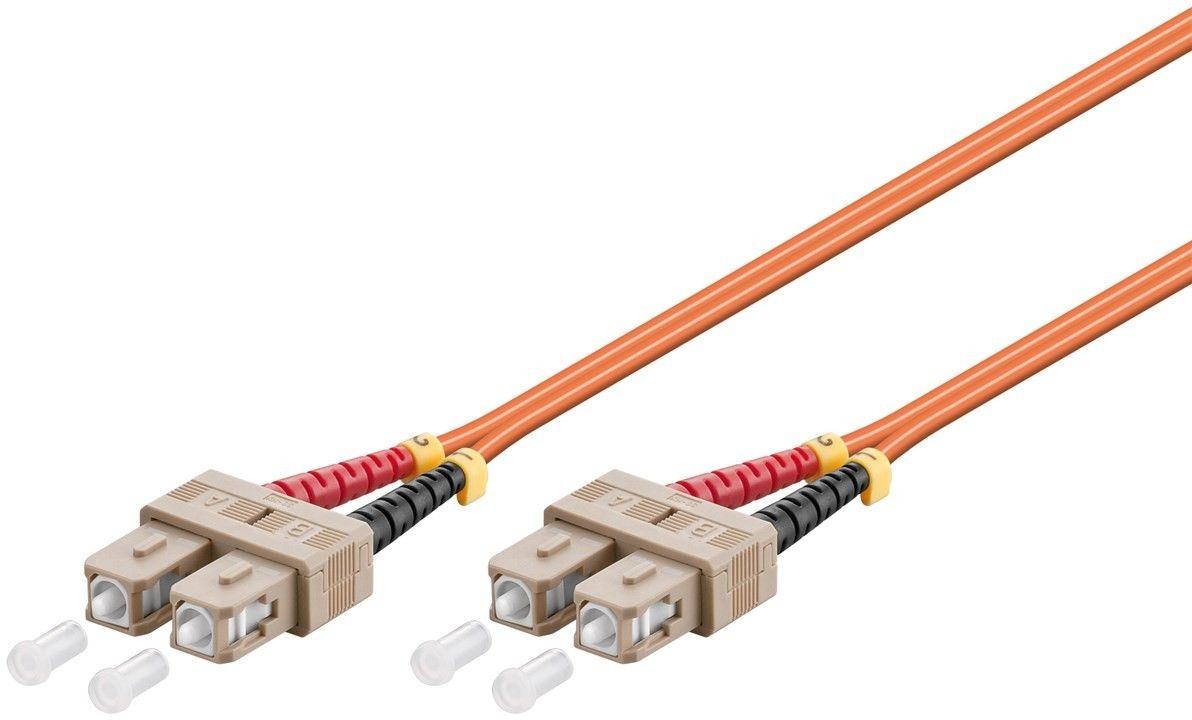 LWL Kabel Multimode OM2, SC-Stecker (UPC) > SC-Stecker (UPC), orange - Länge: 5,0 m