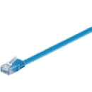 CAT 6 Netzwerkkabel, U/UTP, flach, blau - Lnge: 0,50 m