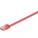 CAT 6 Netzwerkkabel, U/UTP, flach, rot - Lnge: 1,0 m